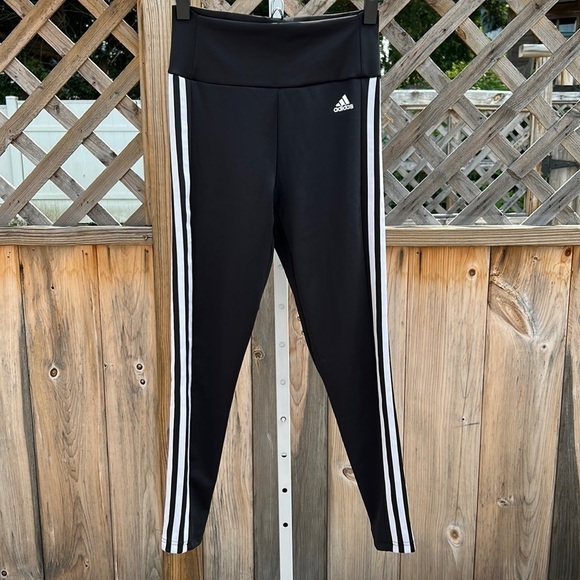 NWOT Adidas Black Striped Joggers Size Small - Picture 1 of 6